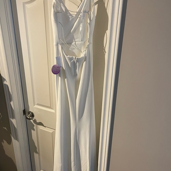 BNWT sz Small long white dress - Picture 3 of 6
